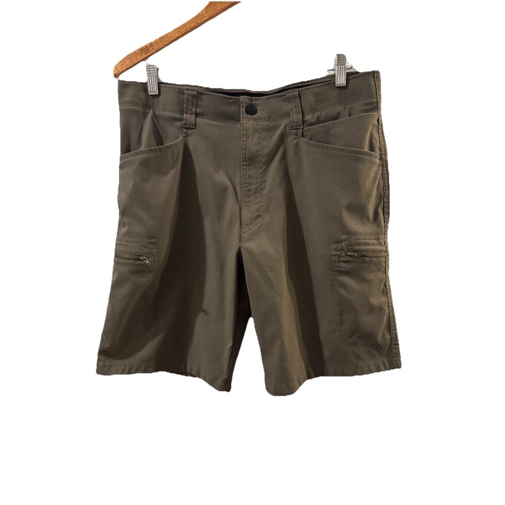 Wrangler Authentics Men's Shorts Size 34 Nylon/Spandex Olive Green Pockets